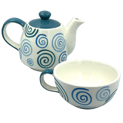 Zestaw Tea For One `Świderki` Czajniczek wraz z filiżanką